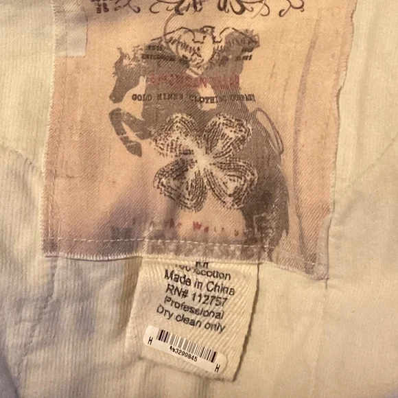 Whimsical Westen-Wear, snap button tan corduroy blouse - Picture 13 of 16